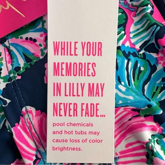 Lilly Pulitzer Lagoon Sarong Hipster Bikini Bottom Navy Size 6 NWT - Picture 8 of 9